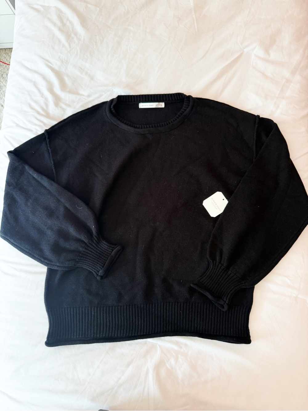 Altar’d State Black Outseam Oversized Tunic Sweater Size Small